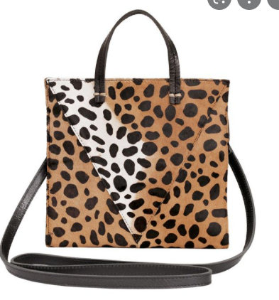 Petit Simple Tote in Leopard Hair by Clare V.