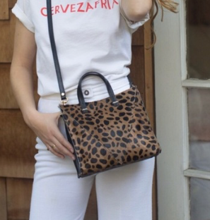 Clare V. Leopard Tote Bag