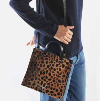 Clare V Petit Simple Tote in Leopard Hair