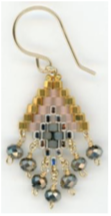 Miguel Ases Earrings with Pyrite and Miyuki beads