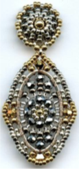Miguel Ases Earrings with Pyrite and Miyuki beads