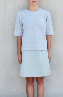  Brazeau Tricot Creme Cashmere Short Sleeve Skater Tee
