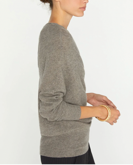 Brochu Walker Lori Off Shoulder Sweater Otter Melange