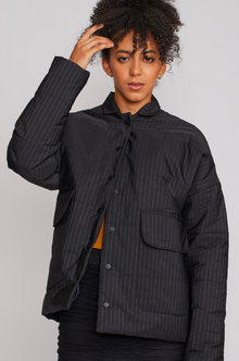  Shosh Black Stripe Puffer Jacket