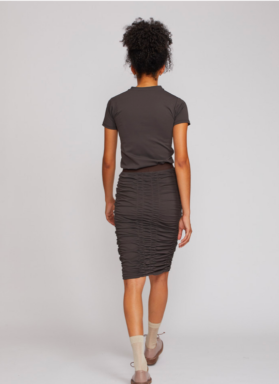 Shosh Anthracite Ruched Skirt