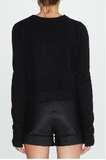 Brazeau Tricot Cashmere All Thumbs Sweater in Black