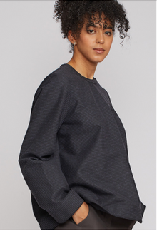  Shosh Black/Navy Long Sleeve Sweater Tee