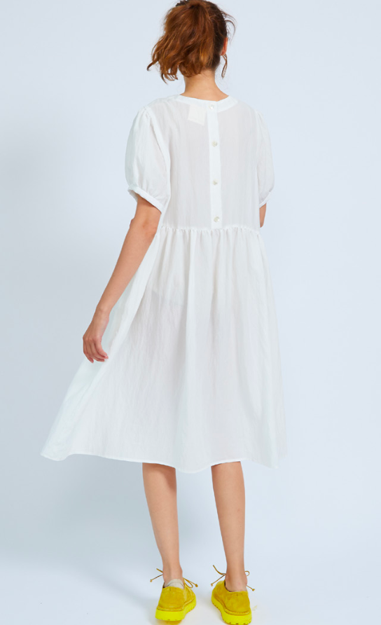 Shosh Puff Dress in Powder