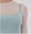 Longsleeve Silk Tulle T - Blush