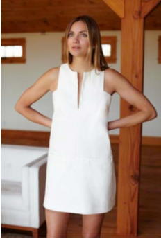 Emerson Fry Cut Out Mod Dress- White