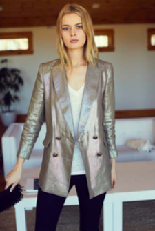 Emerson Fry Metallic Linen jacket. Found at PATRICIA in Southern Pines, NC