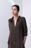 Natalie Busby Easy shirt in olive, found at PATRICIA in Southern Pines, NC