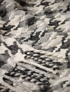 Burel Pied de Coq Throw in Light Grey-DarkGrey