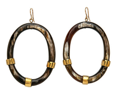 Ashley Pittman Somo Earring Mixed Horn