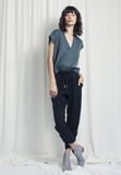 Natalie Busby Black Slim Slouch Pant