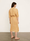 Vince Short Sleeve Crushed Band Collar Dress