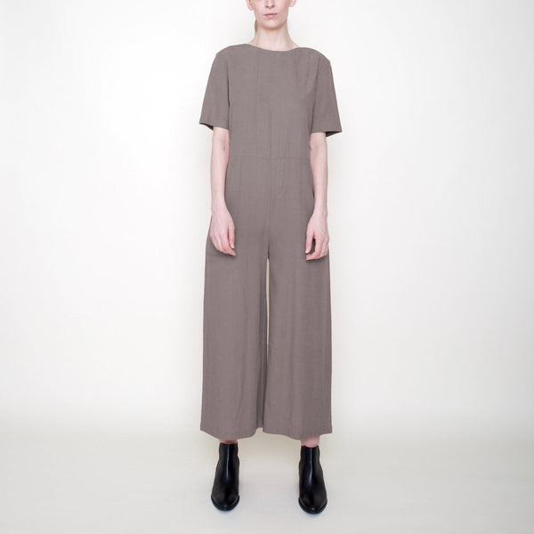7115 by Szeki Short Sleeve Jumpsuit in concrete found at PATRICIA in Southern Pines, NC. 
