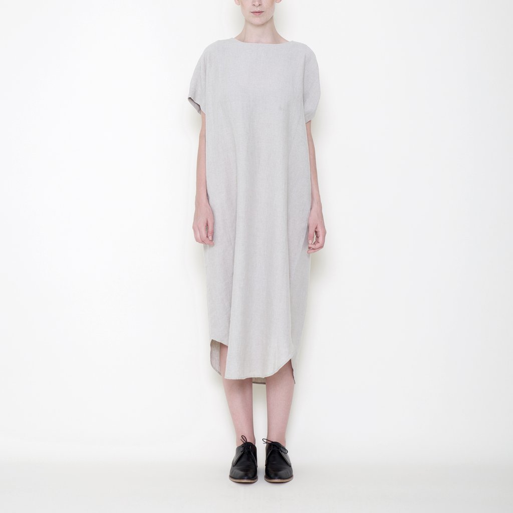 Szeki signature linen T-shirt reversible maxi dress in oatmeal found at PATRICIA in Southern Pines and Raleigh, NC