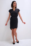 Natalie Busby Silk Charmeuse Straight Dress Black