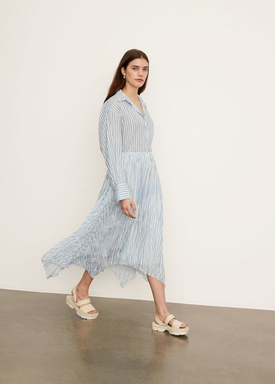 Vince Blue Stripe Crushed Tiered Skirt found at Patricia in Southern Pines, NC
