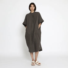  7115 by Szeki Cocoon dark Oak linen shirt dress found at Patricia in Southern Pines, NC