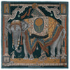 Sabina Savage "The Rabbits and The Elephant" Wool/Silk Scarf Midnight