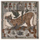 Sabina Savage "The Tiger Trap" Wool/Silk Scarf Porcelain