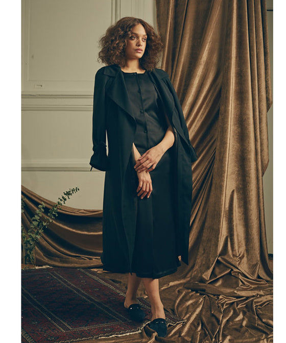 Kallmeyer Belted Black Trench Coat found at Patricia in Southern Pines, NC  