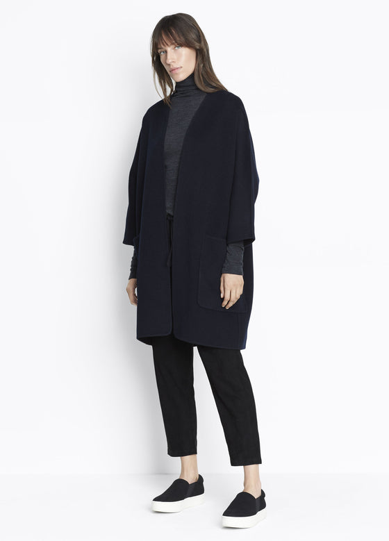 Vince Black Cardigan Coat
