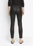 Vince Leather Legging, Flat front leggings crafted in luxe leather with a stitched front seam detail. 100% Lamb Black.