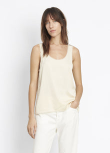  Vince Raw Edge Trimmed Tank