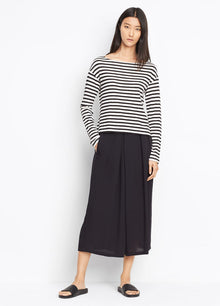  Vince Crossover Pull-On Culotte, Black Silk