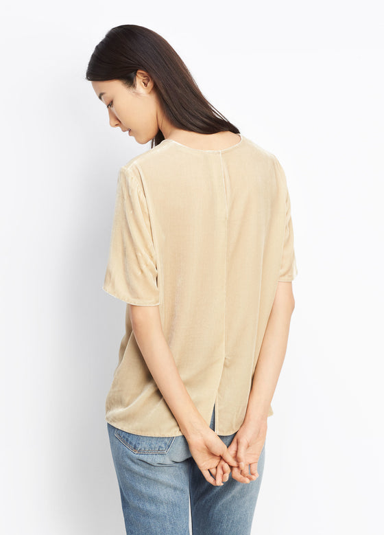 Vince Velvet Tee in Dill