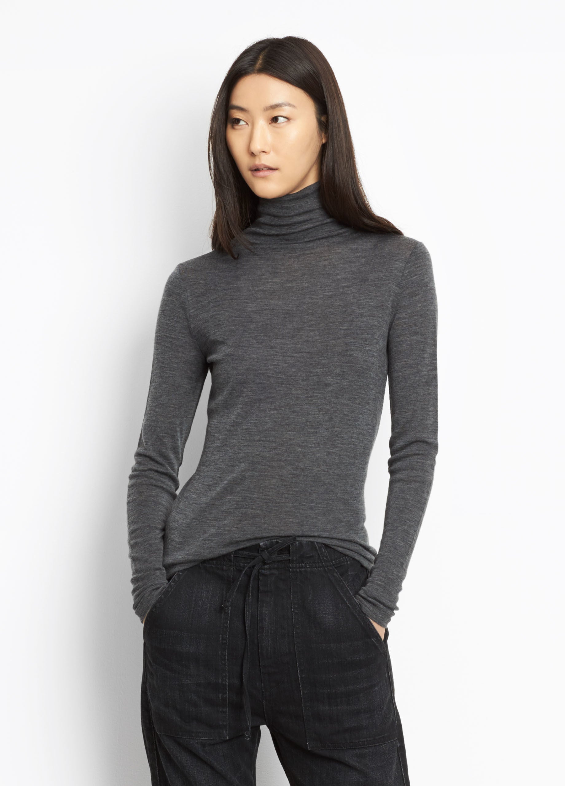 Vince heather gray wool turtleneck found at PATRICIA in Southern Pines, NC