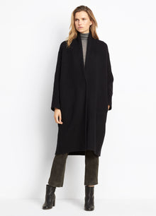  Vince High Collar V-Neck Coat in Black found at PATRICIA in North Carolina