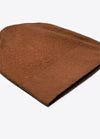 side view of rust colored beanie in cashmere by Vince