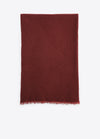 Women's cashmere scarf by Vince in Rust red