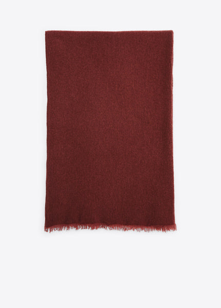 Women's cashmere scarf by Vince in Rust red