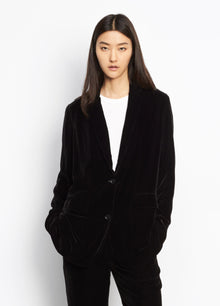  Vince Black Velvet boyfirend jacket found at Patricia in Raleigh and Southern Pines, NC