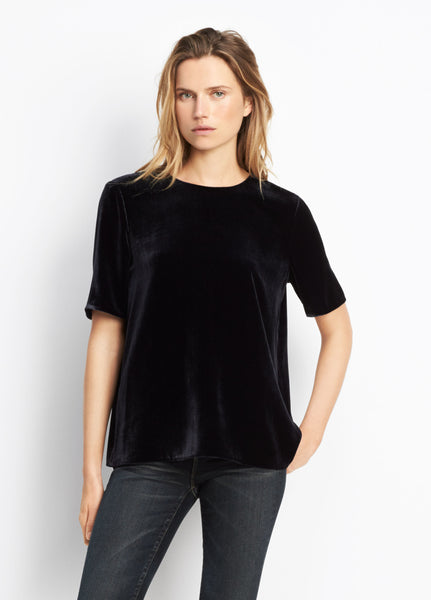 Vince Coastal Blue Velvet Tee