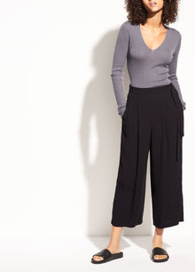  Vince Gray Mixed Rib Cashmere V-Neck Sweater found at PATRICIA in Southern Pines and Raleigh, NC
