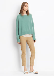  Vince Stretch Suede Split Hem Legging, Khaki