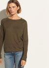 Women's olive green long sleeve raglan tee