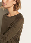 Women's linen raglan pullover