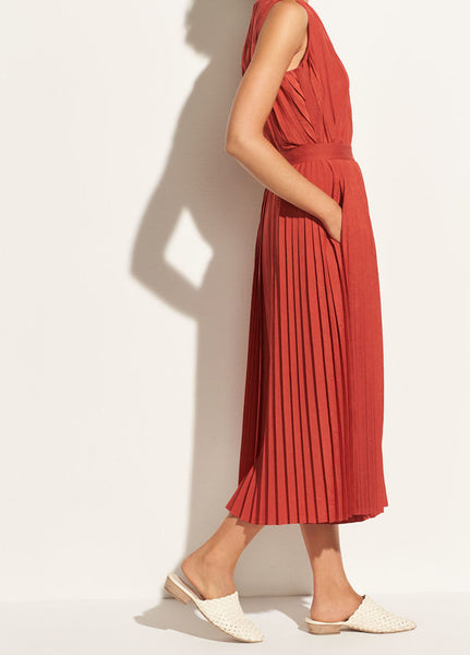 Vince Pleated Culotte in Paprika