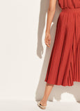 Vince Pleated Culotte in Paprika