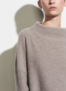  Vince Funnel Neck Sweater  Heathered Taupe