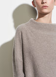 Vince Funnel Neck Sweater  Heathered Taupe