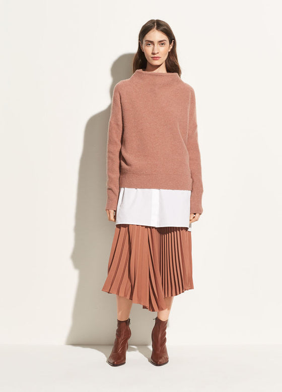 Vince Funnel Neck Sweater Vintage Rose