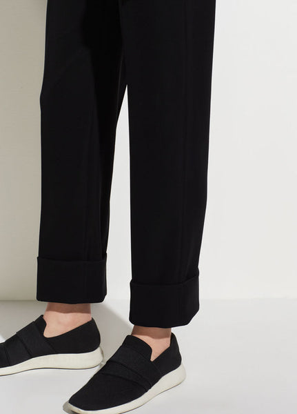 Vince Black Cuffed Coin Pocket Trouser